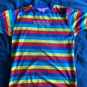 UO multi colored striped T shirt
